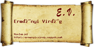 Erményi Virág névjegykártya